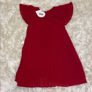 Mud Pie Red Pleated Dress